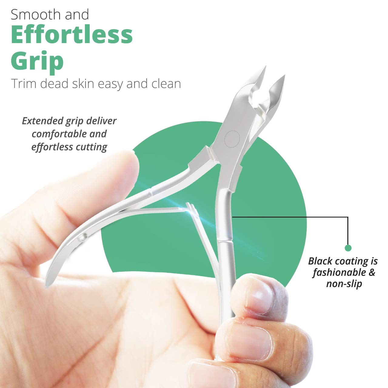 Premium Cuticle Trimmer Stainless Steel Nipper – Sharp Blades with Double Spring – Manicure Pedicure Tool for Home and Salon: Home Improvement