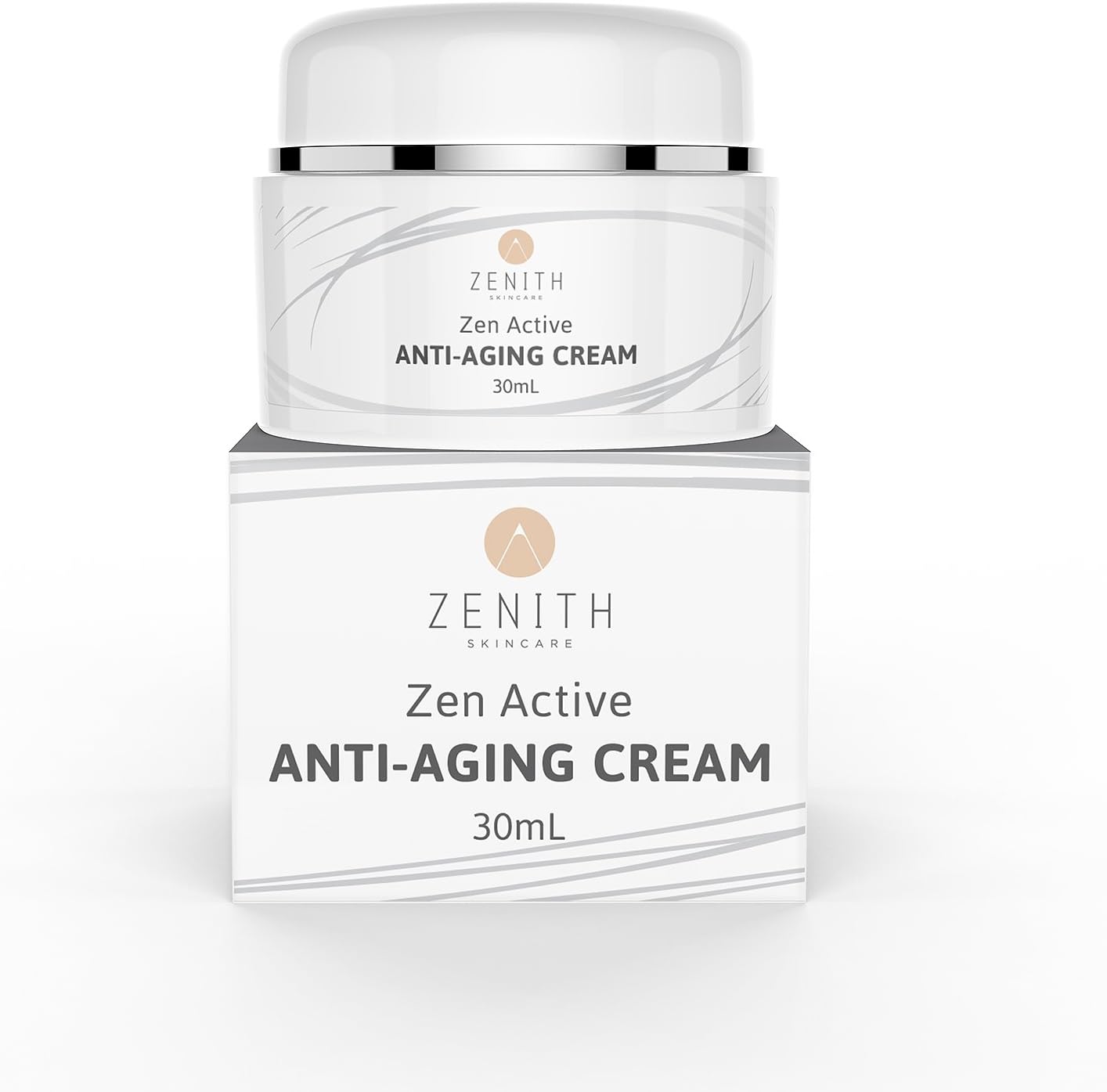 Zen Active Anti Aging Cream For Face #1 Anti Wrinkle Treatment Clinically Proven to Reduce Fine Lines and Wrinkles Containing Vitamin C, Hyaluronic Acid, Retinol and Peptides, 30ml