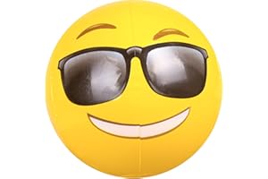 Coconut Float Emoji Beach Balls - 18 Inch Inflatable Beach Balls, Great for Summer Parties & Swim Events