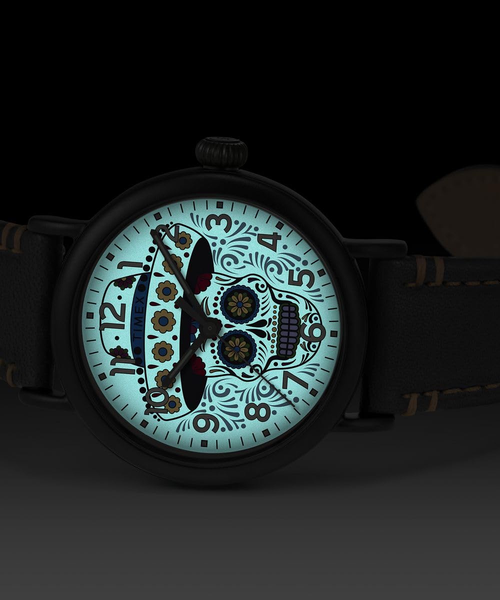 Timex Herren Analog Quarz Armbanduhr Waterbury Standard Dia de los Muertos 7