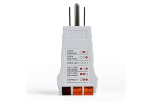 GENERIC Outlet Tester, Socket Tester for Standard North American AC Electrical Outlets, Receptacle Tester for Plug Security Test, Detects Common Wiring Problems