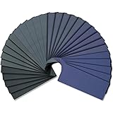 Wet Dry Sandpaper, Assorted 3000/2500/2000/1500/1200/1000 Grit for Automotive Wood Sanding, 54 Sheets