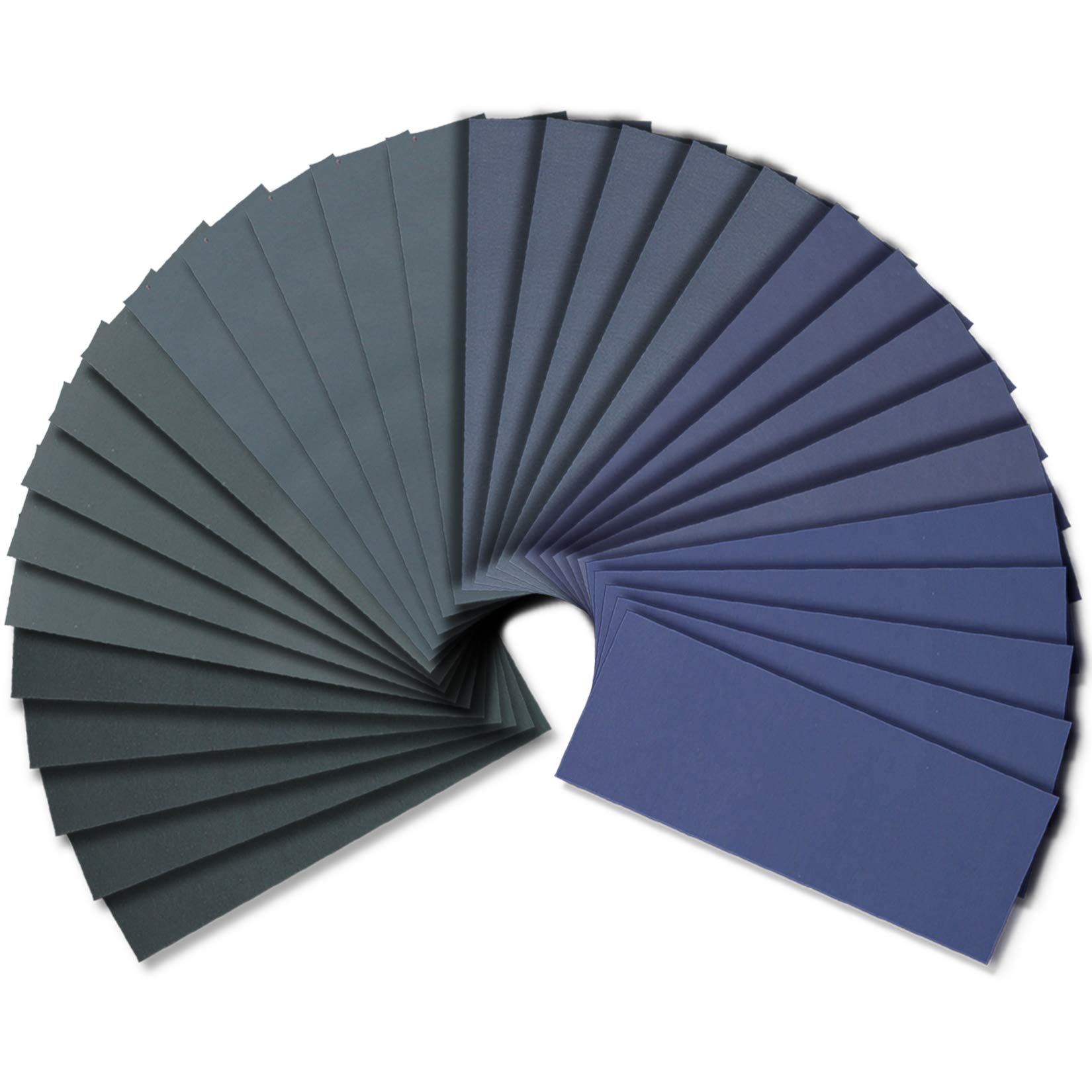 54 Sheet Wet Dry Sandpaper, Assorted 1000/1200/1500/2000/2500/3000 Grit, for Automotive Wood Plastic Sanding