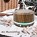 450ml Diffusers for Essential Oils 2 Pack, Wood Grain Aromatherapy Cool Mist Air Humidifier Diffuser with 8 Color Changing Lights for Home Bedroom Office by Doukedge