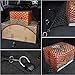 Car Universal Rear Trunk Network Cargo Storage Organizer with 4 Hook for Jeep SUV (32.2''x18.5'')