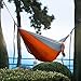 WINNER OUTFITTERS Single Camping Hammock with Tree Straps - Lightweight Nylon Portable Hammock, Best Parachute Double Hammock for Backpacking, Camping, Travel, Beach, Yard Orange/Grey, 55
