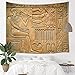 Egyptian Tapestry Wall Hanging, Ancient Pharaoh with Hieroglyphs Wall Carpet Art for Home Decorations Student Dorm Decor Living Room Bedroom Bedspread TV Backdrop, Nail Included, 60