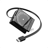 SHARGE 65W GaN USB C Charger with Retractable Cable Power Wall Charger | Black, 2 Devices PD Fast Charging for MacBook Air, iPhone 17,Pixel Book, iPad Pro
