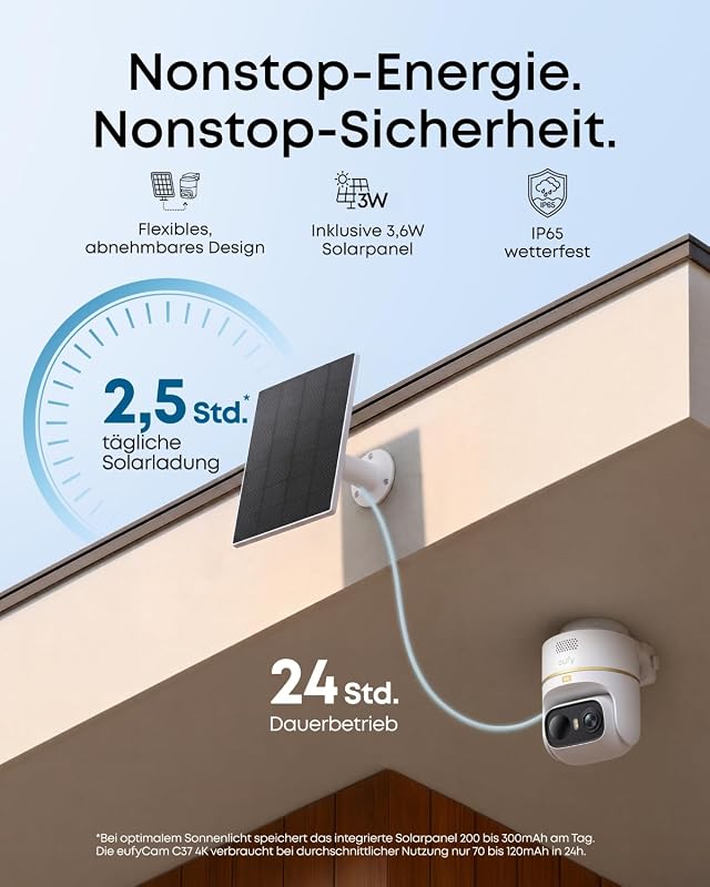 eufyCam C37 4K Edition kabellose Solar-Outdoor-Kamera