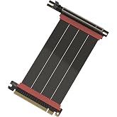 LINKUP PCIE 5.0 Riser Cable | for Vertical GPU Mount | Right Angle | Graphics Card GPU Ready | Usable with PCIe 4.0 &amp; RX 9070/ RTX5090 | 15cm (Total Length: 19cm)