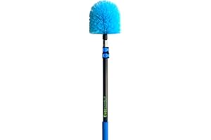 EVERSPROUT 5-to-12 Foot Cobweb Duster and Extension-Pole Combo (20 Foot Reach, Soft Bristles) | Hand Packaged | Lightweight, 3-Stage Aluminum Pole | Indoor & Outdoor Use Brush Attachment