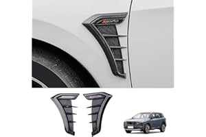 JIEOSDIN Car Accessories Side Door Air Flow Fender Vent Outlet Cover Trim Decor Sticker Compatible with Nissan New Rogue 2021 2022 2023 (Carbon Fiber Style) 2PCS ABS