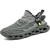 MGBDSZ Mens Running Shoes Tennis Sneakers Walking Gym Sports Slip on Work Non Slip Athletic Workout Casual Lightweight Breathable Fashion Dark Gray US 11