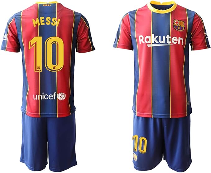 Angraves Kids/Youth 2020/21 Barcelona 10 Messi FC Uniforms Soccer