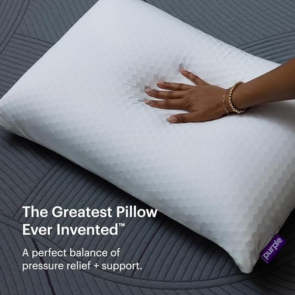PURPLE HARMONY PILLOW – TALALAY LATEX FOAM COOLING PILLOW FOR COMBO OR SIDE SLEEPERS, 360º HEX GELFLEX GRID FOR NO-PRESSURE SUPPORT AND LUXURIOUS WEIGHTLESS FEEL – STANDARD, MEDIUM FEEL, MED HEIGHT