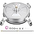 Realyou 14" Pressure Washer Surface Cleaner with 4 Wheels, Stainless Steel Surface Cleaner for Pressure Wahser, Power Washer Surface Cleaner for Concrete, Patio, Sidewalk, Deck and Driveways
