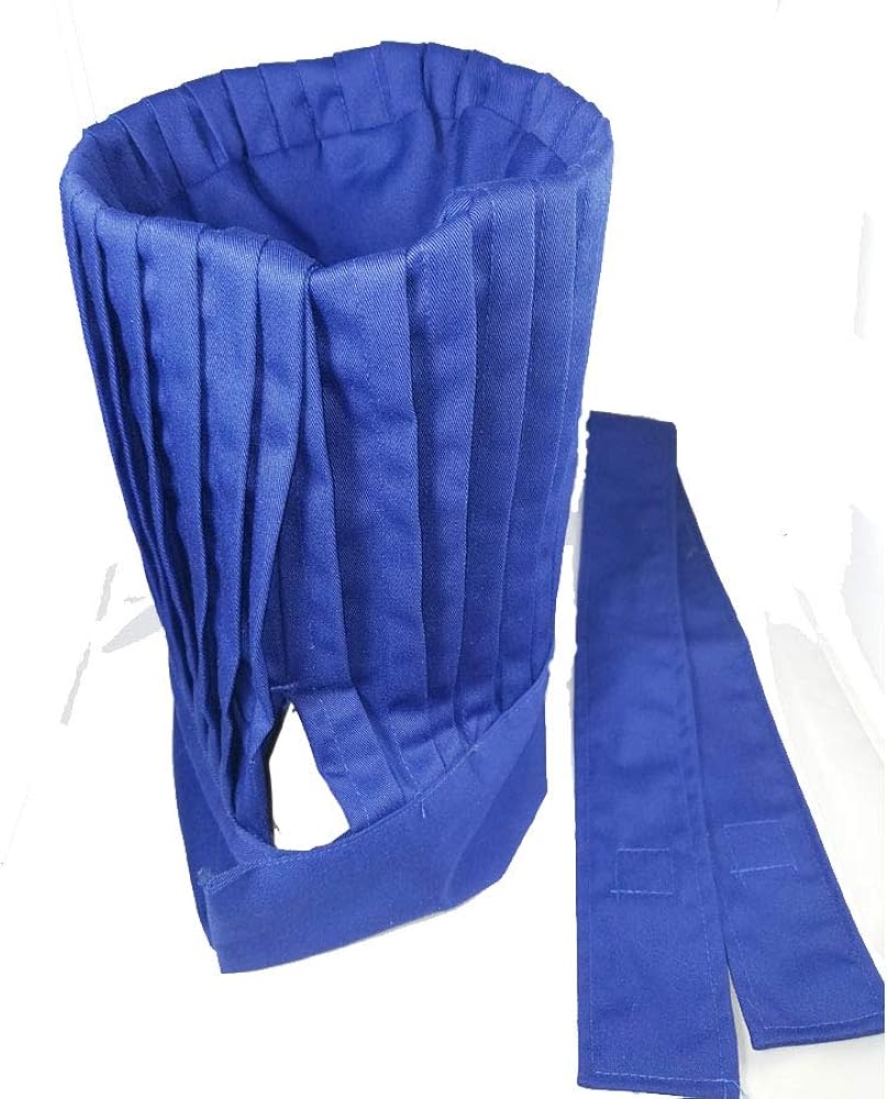 Hibachi Chef Hat with Tie Blue: Industrial & Scientific