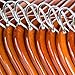 Clutter Mate - Set of 20 Premium Finished Cherry Wood Hangers with Notches, Non-Slip Pants Bar, Swivel Hook, Wood-Grain, Wooden Clothes Hangers for Coats and Pants