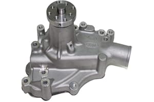 PRW 1430202 Performance Quotient 3/4" Pilot Shaft As-Cast Competition Plus Left Inlet Revised Impeller Entry Aluminum Water Pump for Ford 302 1970-78, 351W 1970-87