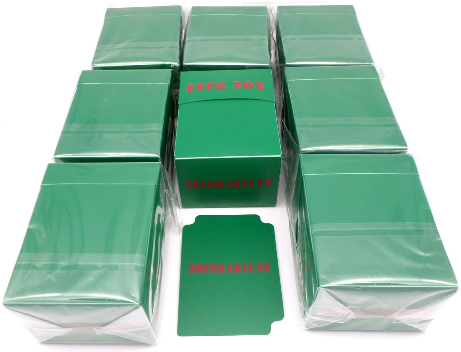 docsmagic.de 8 x Deck Box Green + Card Divider - Caja Verde ...