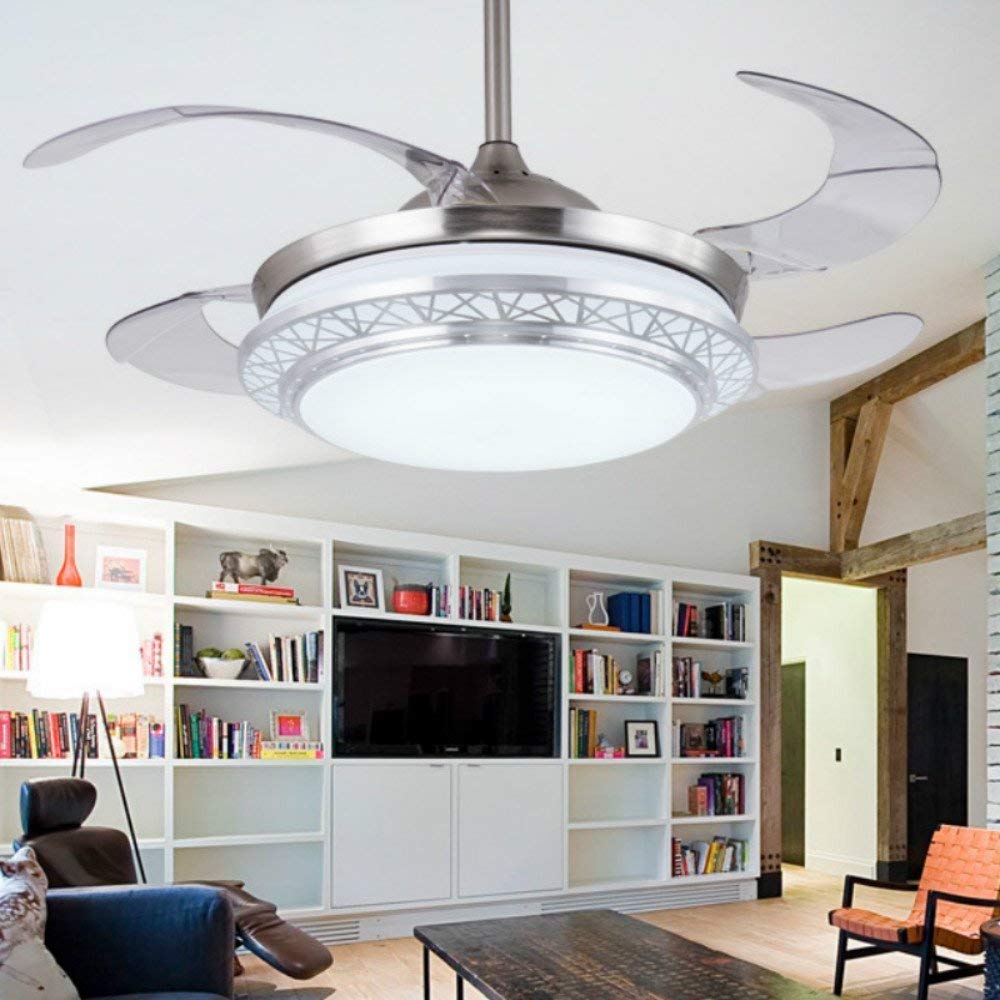 Lighting Groups Modern Acrylic Blades Cool Ceiling Fan Light Kit
