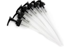 CORNUCOPIA BRANDS Cornucopia 28-400 Replacement Pumps for Soap Dispensers/Lotion Bottles (6-Pack); Plastic Standard Size Replacement Pump Parts with 9-Inch Dip Tubes