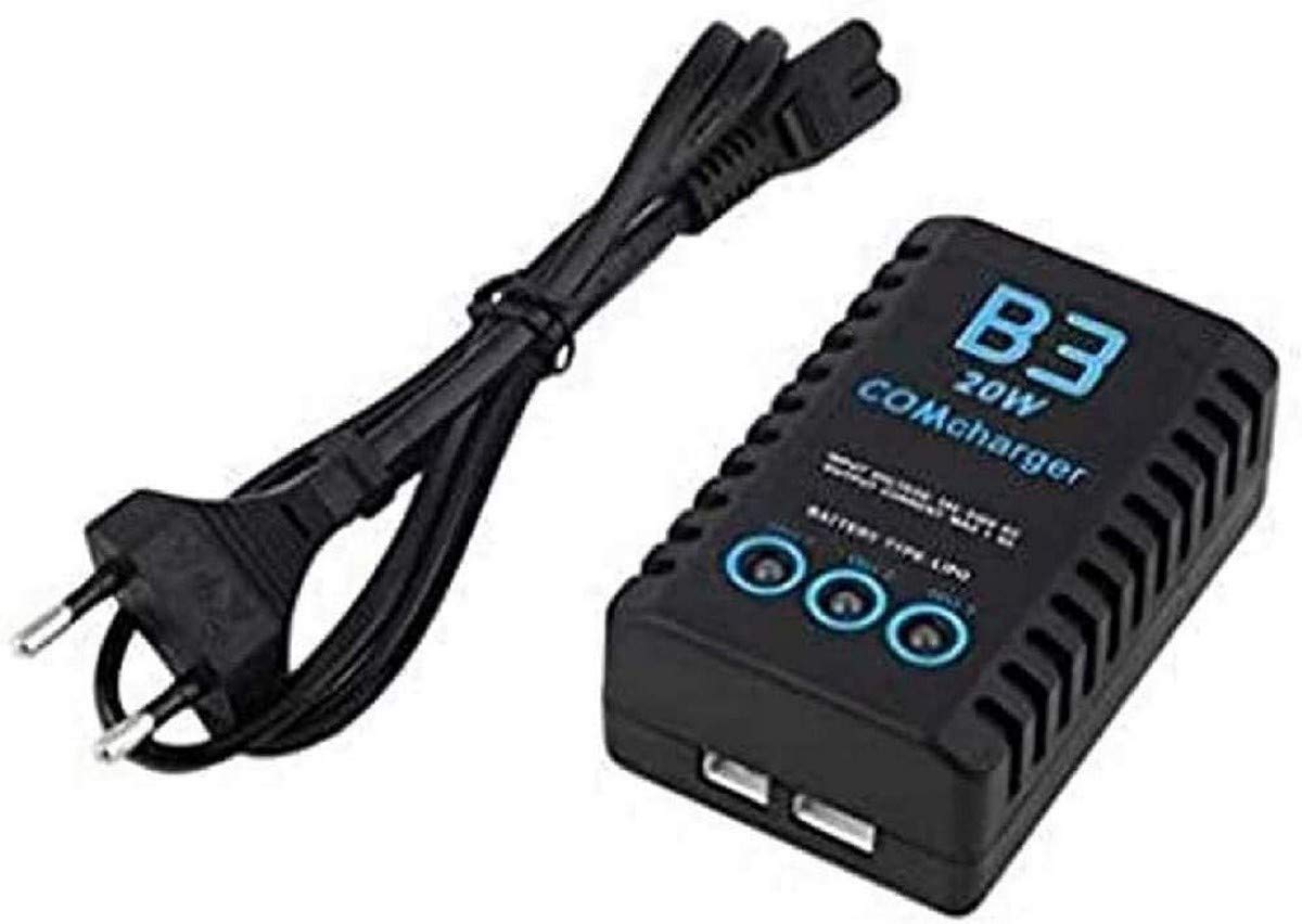 YUNIQUE GREEN-CLEAN-POWER Balanced Charger B3 20W 1.6A - Compact and Portable, AC 100-240V 50/60Hz, Easy to Connect for 2S-3S LiPo Batteries, Ideal for IMAX