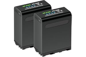 CITYORK 2Pcs 10800mAh NP-F Battery for Sony NPF980, F970, F750, F770, F975,F950,F960, F550, F530, F330, F570 Batteries, Camco