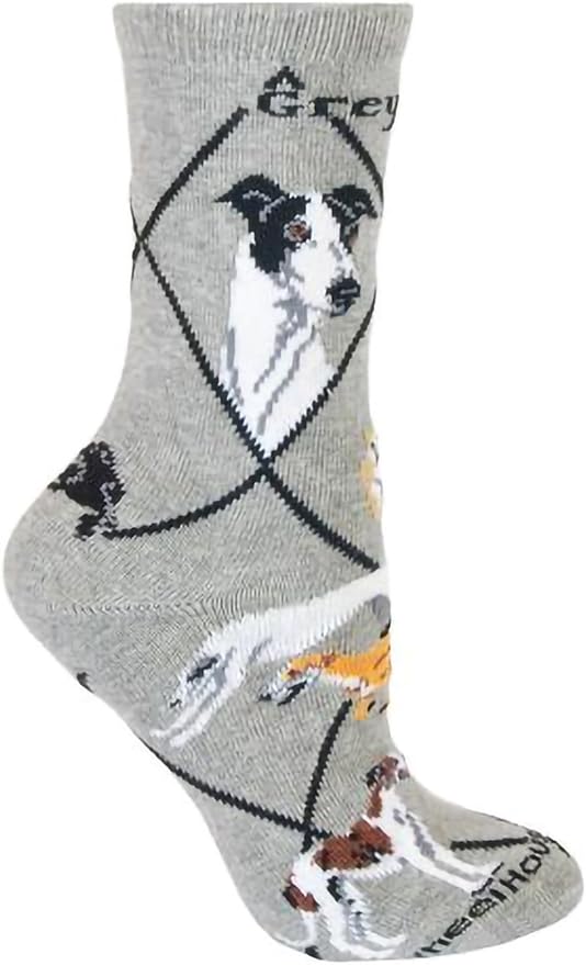 Greyhound Dog Design Novelty Socks In Grey Amazon.co.uk Clothing