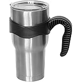 Colorful PoPo 30 oz Tumbler Handle - Available for 30oz Yeti Tumbler, OZARK TRAIL and more - BPA FREE (30 ounce, Black)