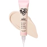 KimChiChic Beauty The Most Concealer, Full Coverage Makeup, Water Resistant | Face &amp; Under Eye Concealer, Matte Satin Hybrid Finish, Brush Applicator, 01 Ivory, Fair + Neutral Undertones, 0.63 oz