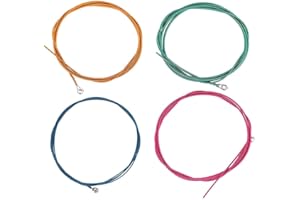 Bass Strings 4-String Bass Strings Electric Bass Strings 4-String Colorful Steel and Alloy Electric Bass Parts 1.16mm, 1.44mm