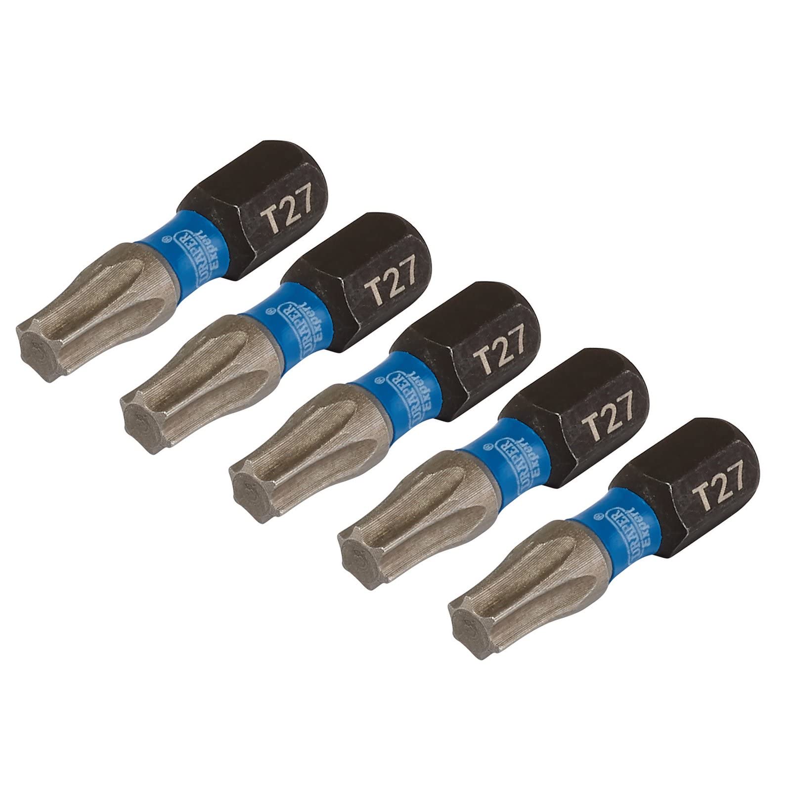 Draper 05495 TX-Star Impact Screwdriver Bits, T27 x 25mm (Pack of 5)