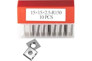 15mm Square Carbide Inserts Cutters Knives Blades with Radius 15×15×2.5mm-R150-30°for Woodworking Spiral/Helical Planer Cutte