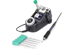 WEP 982-V Micro Soldering kit with 5 C210 Soldering Iron Tips, Temperature Control, Sleep Mode, Auto Shutdown and LCD Display