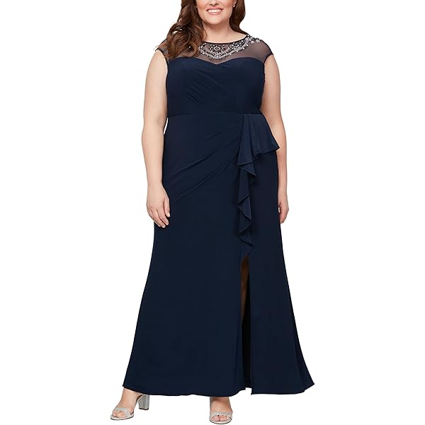 Amazon.com: Calvin Klein Womens Navy Bell Sleeve Off Shoulder Maxi Mermaid Evening  Dress Size 2 : Clothing, Shoes & Jewelry
