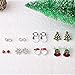 Christmas Stud Earrings Gift - 8PCS Hypoallergenic Holiday Earrings for Women Teen Girls