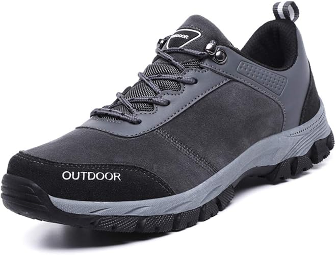 Amazon ランボ ハイキングシューズ メンズ 安全靴 作業靴 疲れない スポーツシューズ 通気快適 滑り止め 紳士用 シンプル 防水 レースアップ 大きいサイズ スニーカー トレッキングシューズ ランボ ハイキング トレッキングシューズ