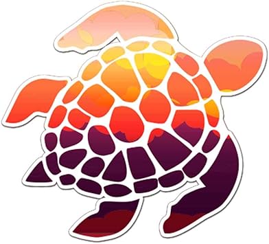 amazon com sunset sea turtle decal 5 inch indoor and outdoor use white outline home improvement sunset sea turtle decal 5 inch indoor and outdoor use white outline