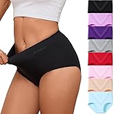 MEIDAYAI Womens Underwear Cotton Tummy Control High Waisted Underwear Soft Breathable Full Coverage Panties Multipack
