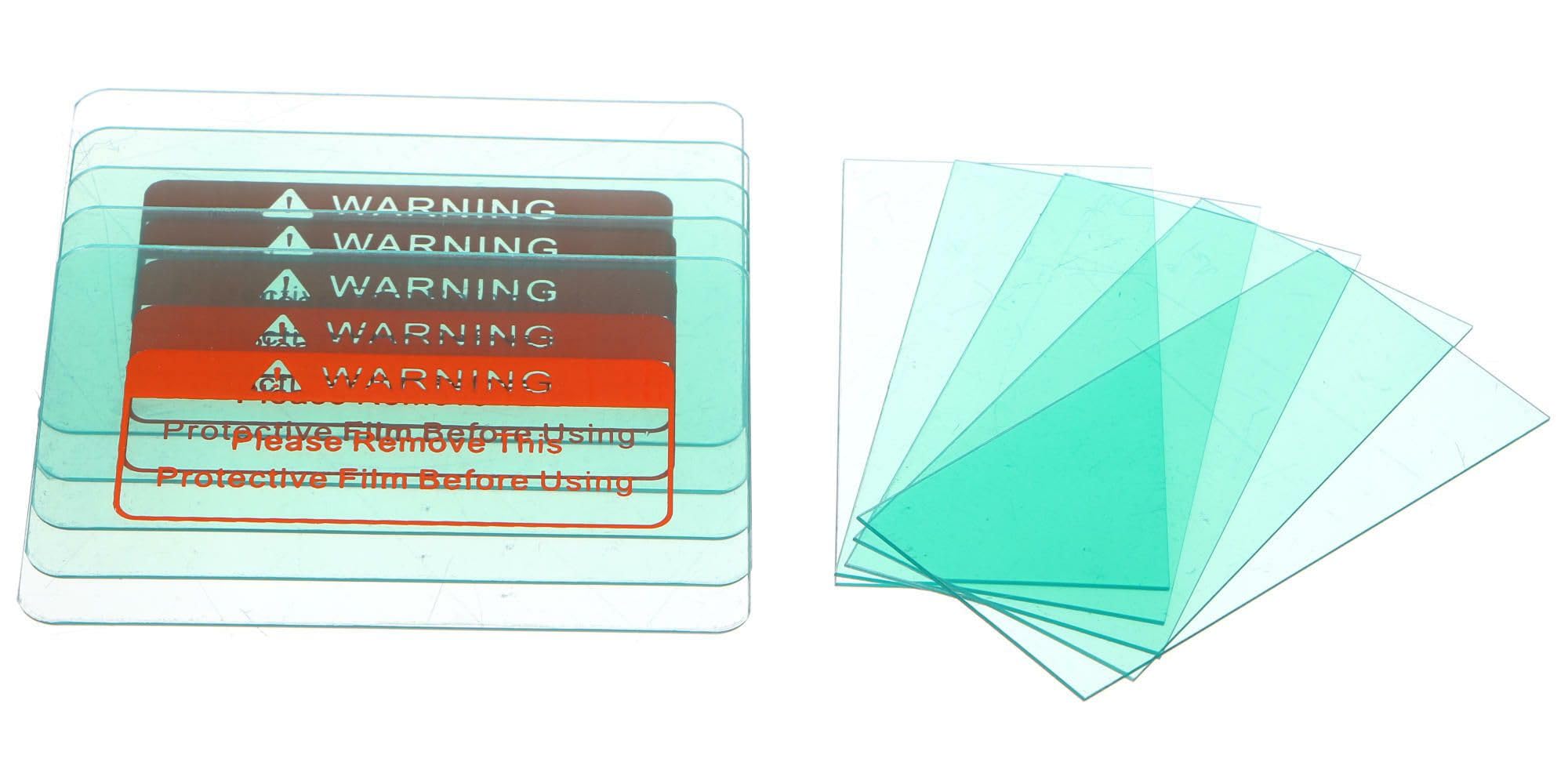 SIXTOL Replacement Lenses for Solar Automatic Darkening Welding Helmet | Pack of 10 | Replacement Part for Welding Mask | 5 x Inner and 5 x Outer Replacement Lenses