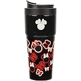 Bioworld Minnie Mouse 27oz Stainless Steel Coffee Tumbler with Flip Top Lid