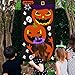 TONAK Kids Halloween Games Party Decorations Halloween Pumpkin Party Decorations for Kids Bean Bag Toss Game Black (30” X 54”)