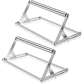 Zonon 2 Pcs Large Adjustable Miter Saw Roller Stand Cutting Machine Support Frame Table Saw Stand, Height Adjustable Range 0.98-5.71 Inch