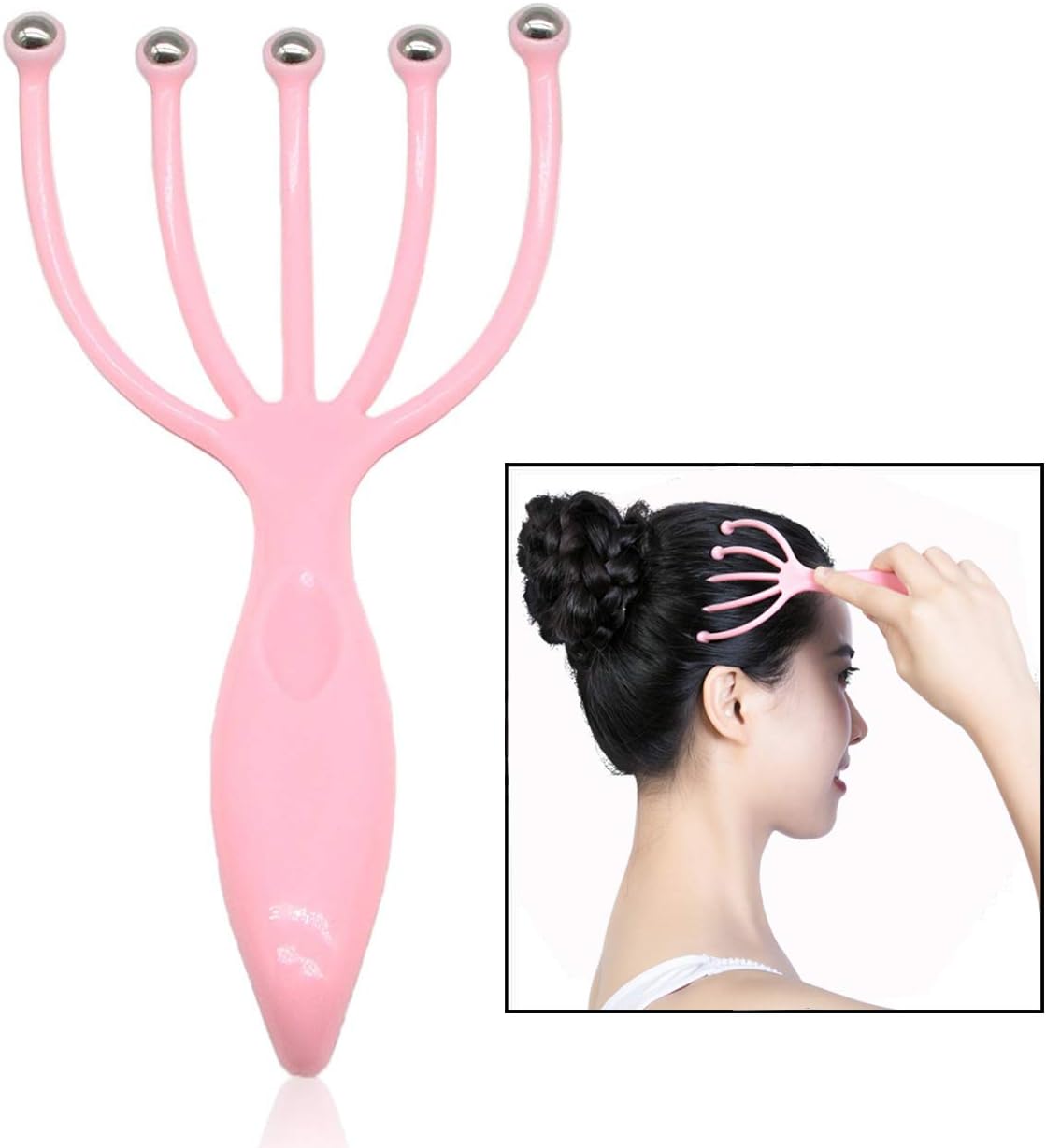 Xrten Portable Scalp Massage Claw, Head Stress Relaxation Massager Claw to Promote Head Blood Circulation Tool - Image 3