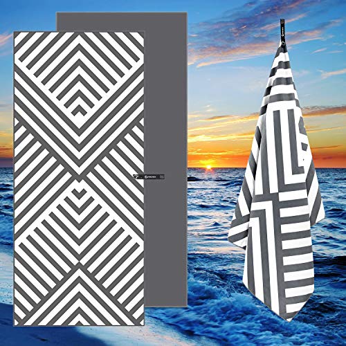 DARCHEN Microfiber Beach Towels Oversize Travel Beach Towel 4 Pack - Quick Dry Towel for Swimming, Sand Free Towel (Extra Large XL 70x35 inch) for Kids Adult