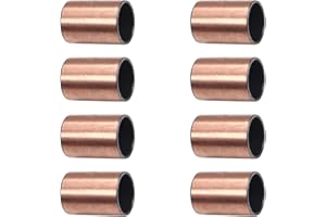 Aicosineg 10Pcs Oilless Bushings Sleeve Bearing Solid Friction Oilless Bushing 0.47in Bore x 0.55in OD x 0.78in Length Plain Bearings Wrapped Bushing Carbon Steel Base 1220 Sleeve Bearing