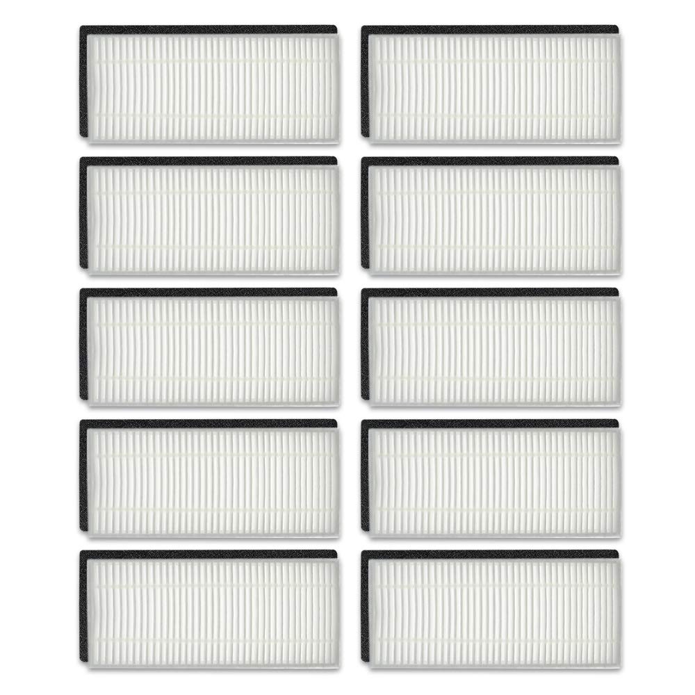 WuYan 10pcs Hepa Filter for Ecovacs Deebot N79S N79 for Eufy RoboVac 11 11C for CONGA EXCELLENCE 990 Brush Cover