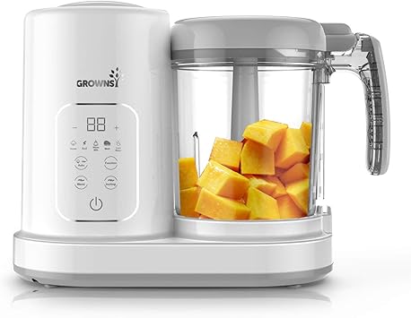 Machine A Repas Pour Bebe Robot Multifonction Moulin A Vapeur Machine A Rechauffer Les Aliments Pour Bebe Temperature Constante Pendant 24 Heures Cuisson Et Broyage Automatiques 8 Poches Alimentaires Reutilisables Amazon Ca Bebes