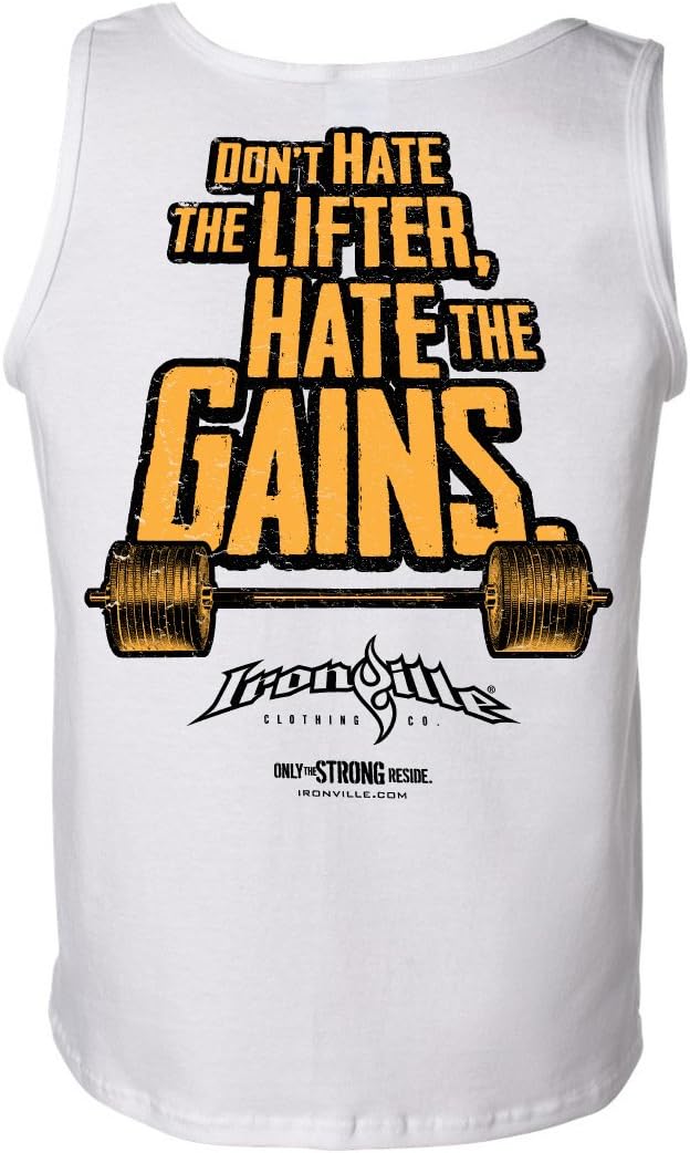 Don't Hate The Lifter Hate The Gains Workout Weightlifting Tank Top